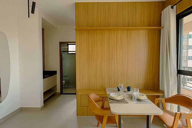 Studio Atenas/UFU/ArCond/Piscina/Acad/Cowork/Lavad