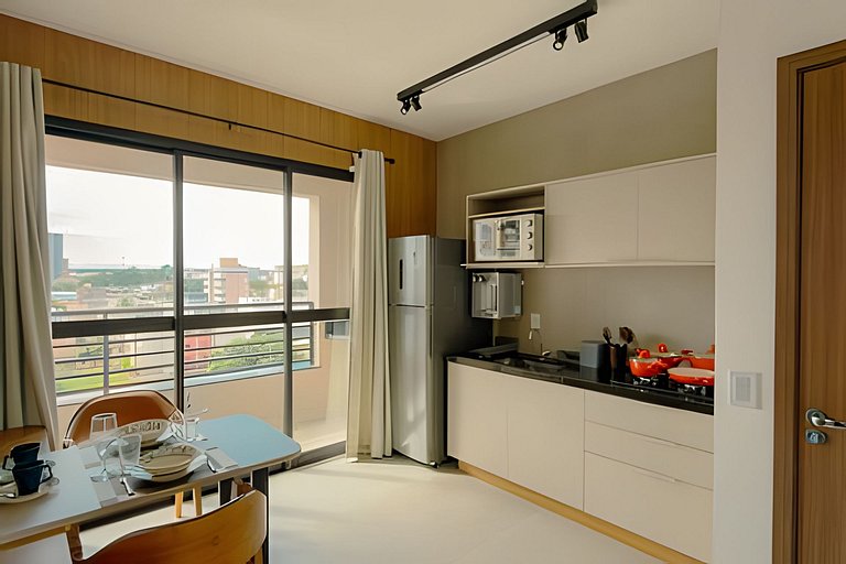 Studio Atenas/UFU/ArCond/Piscina/Acad/Cowork/Lavad