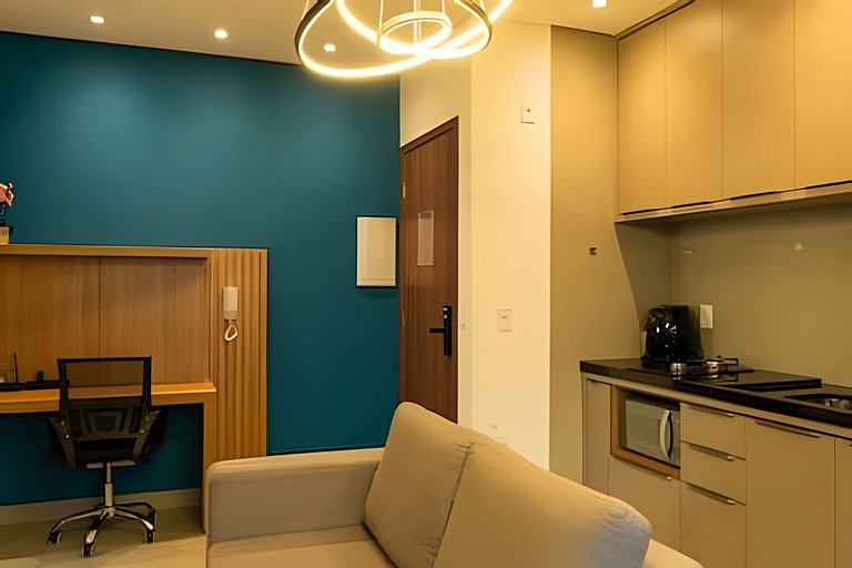 Studio Nova York/UFU/Shopping/Piscina/Acad/CoWork