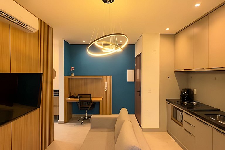 Studio Nova York/UFU/Shopping/Piscina/Acad/CoWork